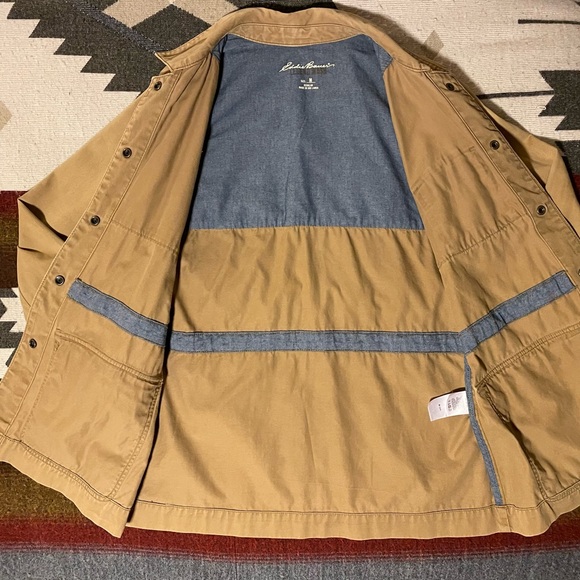 Eddie Bauer Cotton Barn Jacket - Wo Medium - Utility Field Coat - Tan/Camel - Picture 3 of 5